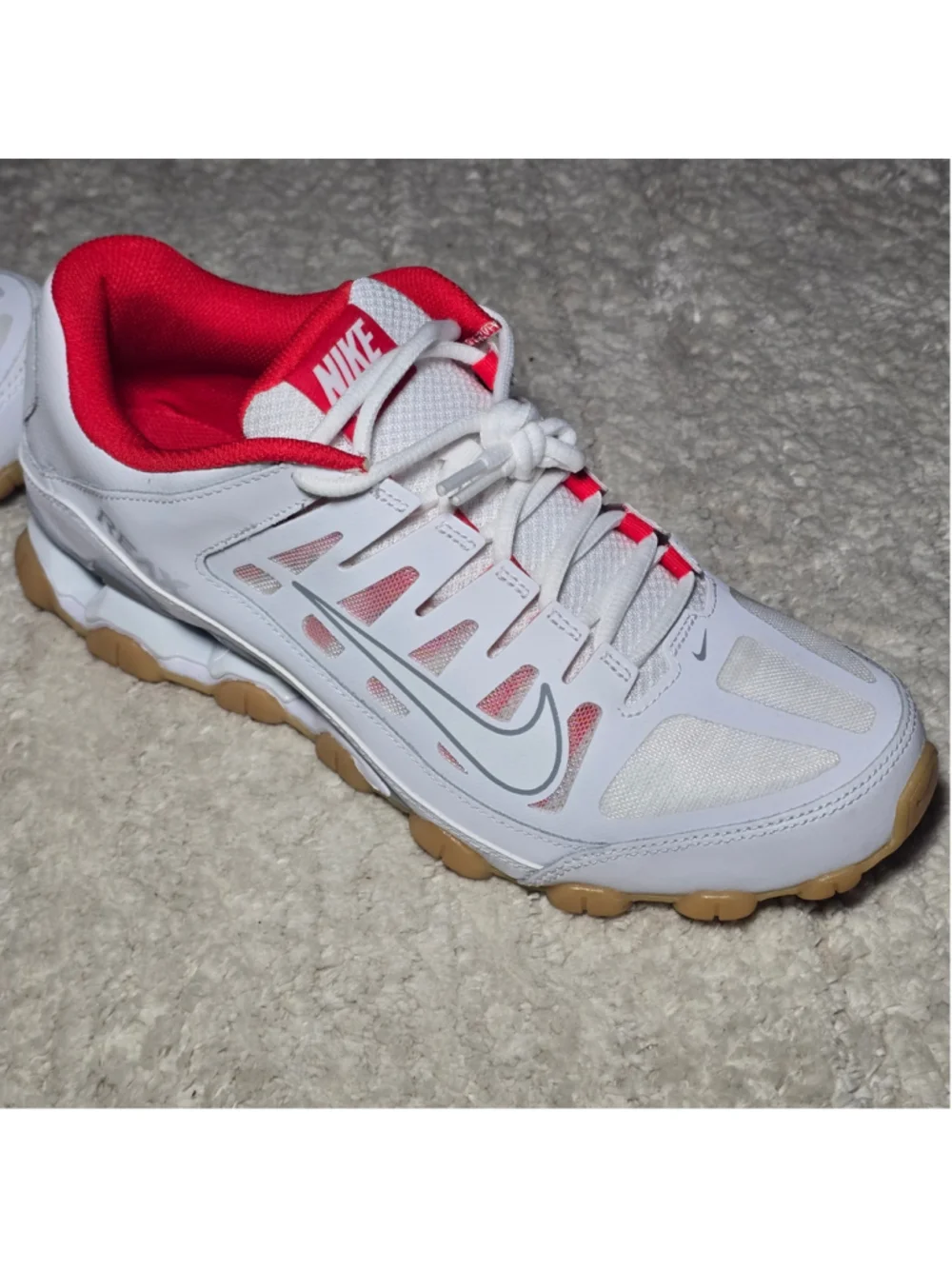 Men's Nike Reax Training Sneakers White and Red